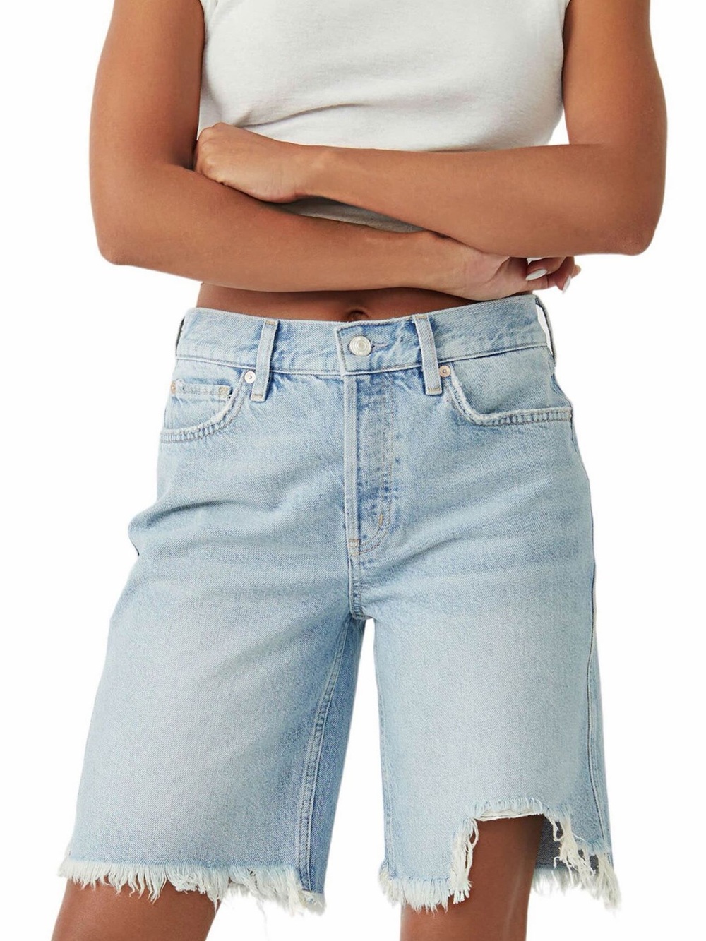 We The Free Big Sur Coast Boyfriend Denim Shorts Baggy NWT
